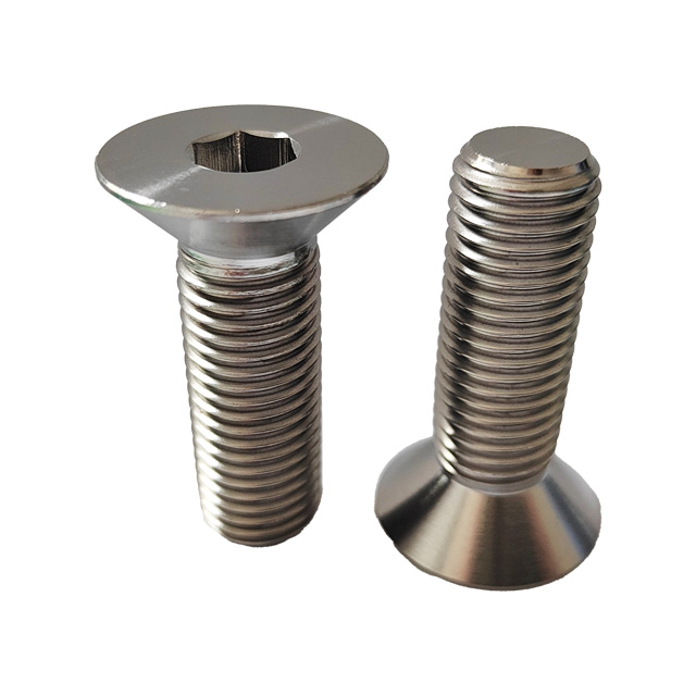 GR5 Titanium Bolts M10*20mm Factory Price Countersunk Head Hex Socket Bolts High Quality Round Head Inner Hex Screws