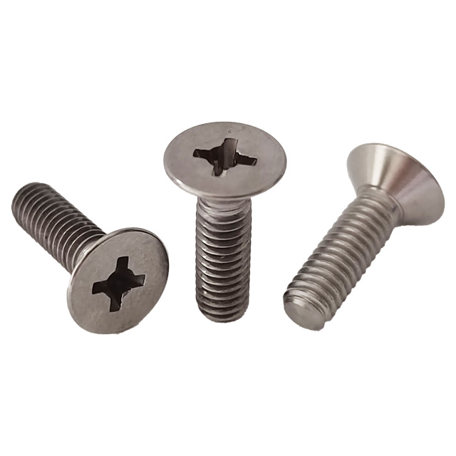 GR5 Titanium Bolts M8*20mm Factory Price Countersunk Head Cross Bolts High Quality Flat Head Phillips Screws