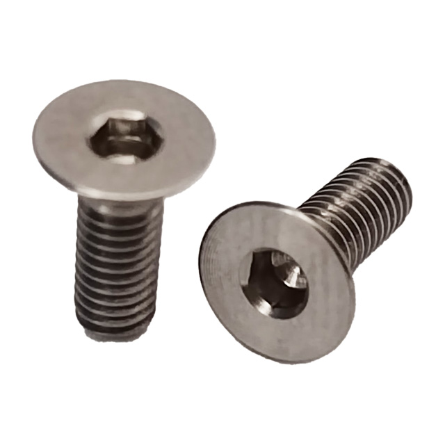 GR5 Titanium Bolts M8*20mm CNC Machined Countersunk Head Hex Socket Bolts Hot Sale Flat Head Allen Screws