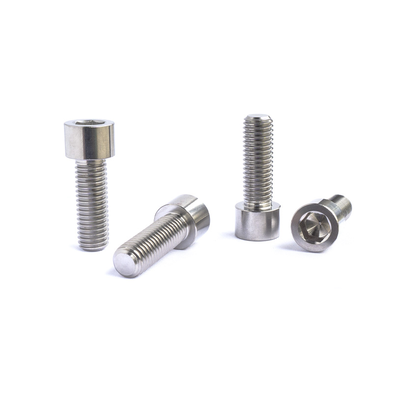 GR5 Titanium Bolts M12*45mm Factory Price Cylindrical Head Hex Socket Bolts High Strength Cap Head Allen Screws
