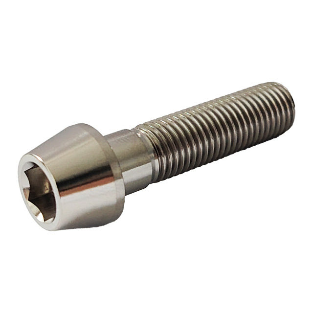GR5 Titanium Bolts M8 M10 M12 CNC Machined Tapered Head Inner Hex Bolts Factory Price Cone Head Hex Socket Screws