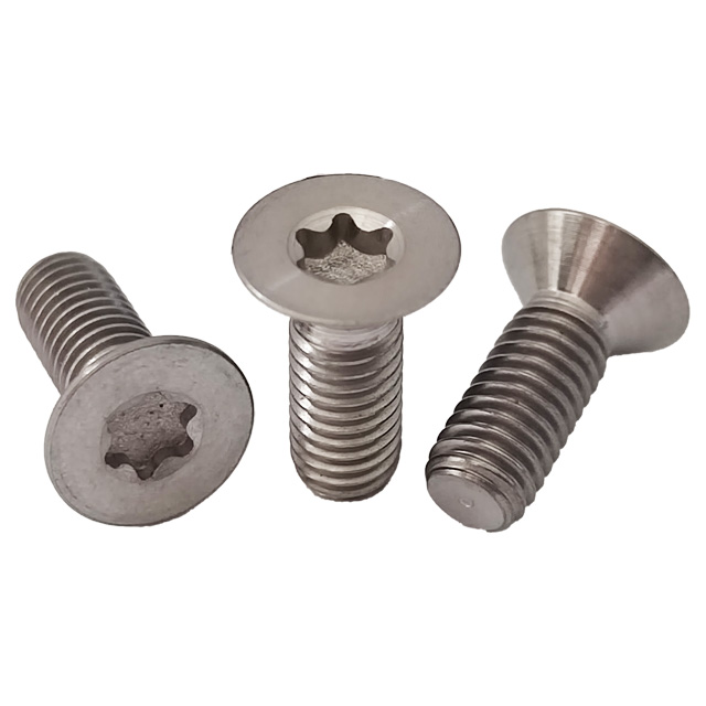 GR5 Titanium Bolts M5*13mm Lightweight Countersunk Head Inner Torx Bolts Factory Price Flat Head Inner Plum Screws