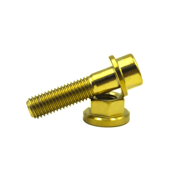 PSSTI GR5 Titanium Gold Flange Head Bolts Round Head Bolts M7*27