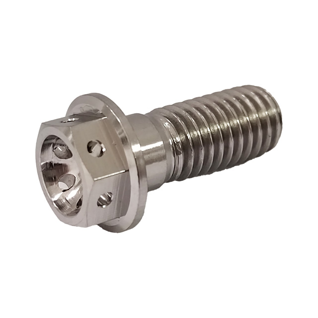GR5 Titanium Bolts M8*20mm Factory Price Hex Flange Head Drilled Bolts High Quality Flange Head Slotted Screws