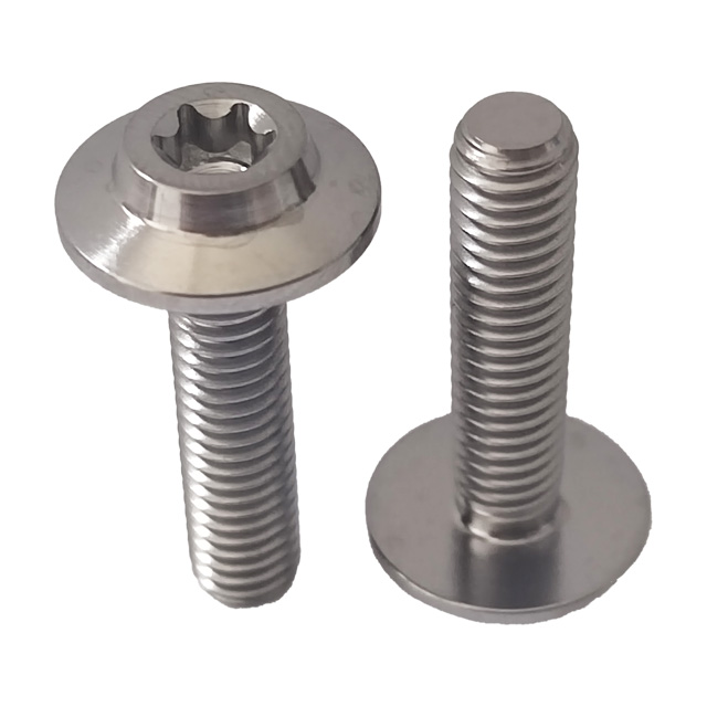GR5 Titanium Bolts M6*25mm Factory Price Umbrella Flange Head Inner Torx Bolts High Quality Taper Flange Head Inner Plum Screws