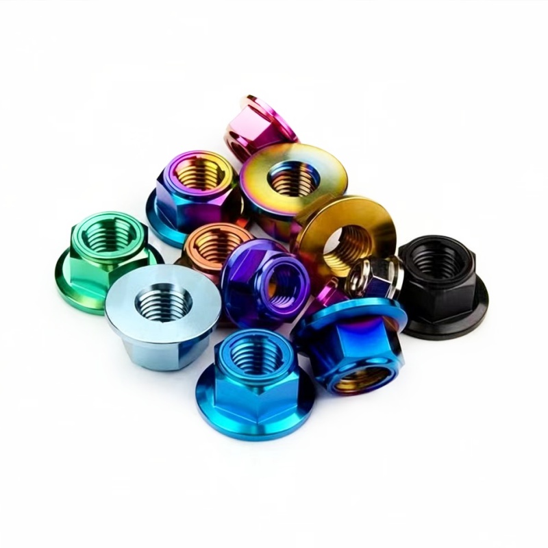 GR5 Titanium Lock Anti Loosening Nut M6 M8 M10 PVD Finished