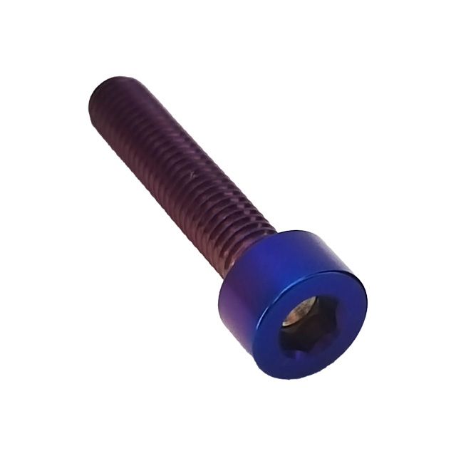 GR5 Titanium Bolts M5*25mm Burn Blue Cup Head Hex Socket Bolts High Quality Cylindrical Head Allen Screws