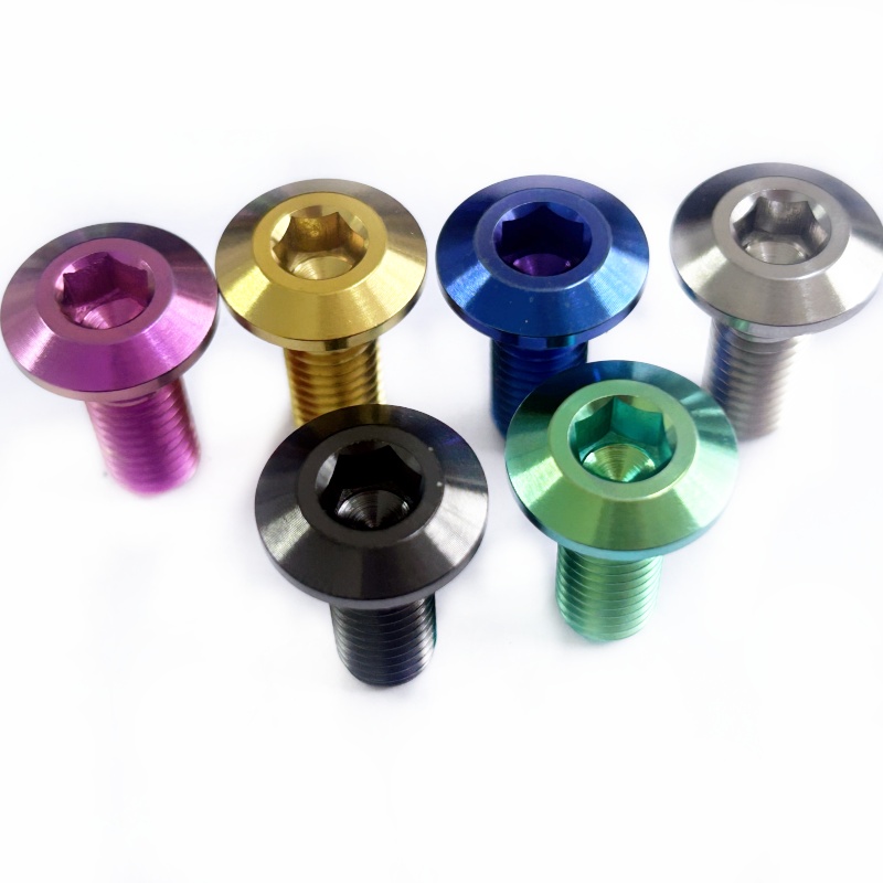 M8 Gr5 Titanium Bolts Shoulder Screws Hex Socket Head Bolts for Motorcycle Yamaha Disc Brake Refit Bolt
