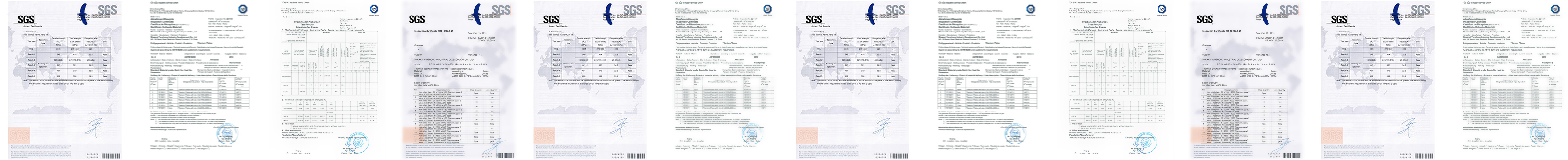 Navzo certification documents and testing certificates