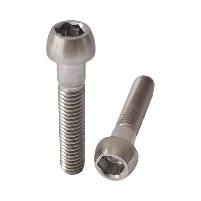 GR5 Titanium Bolts M6*31mm High Strength Tapered Head Hex Socket Bolts Factory Price Conical Head Inner Hex Screws