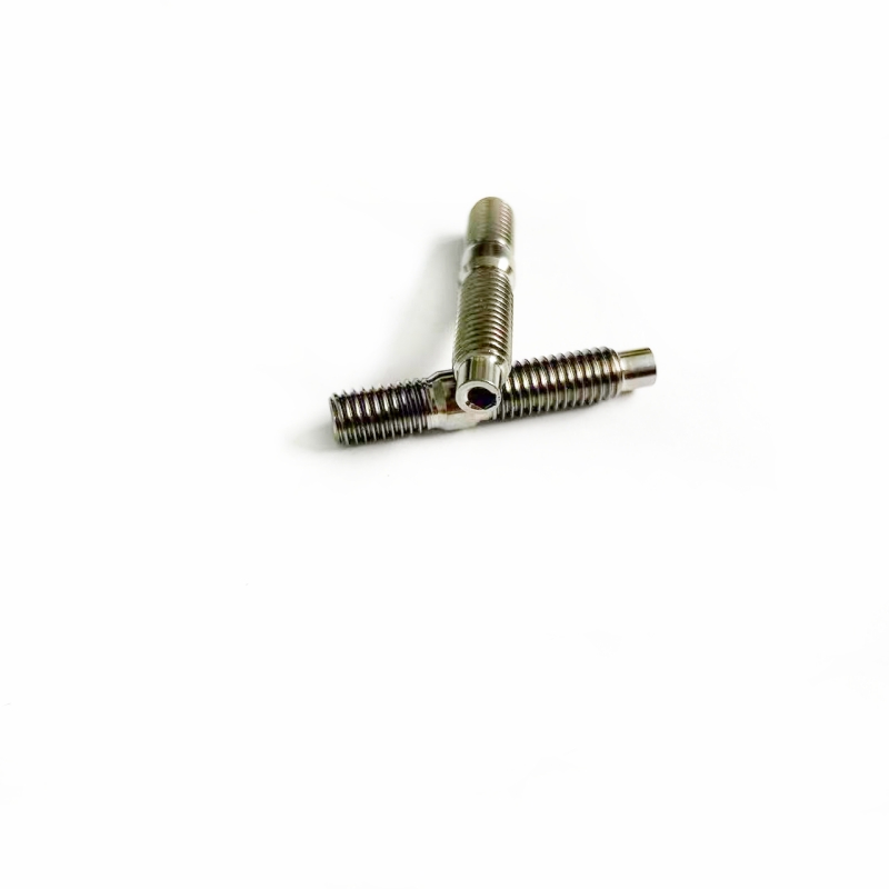 GR5  Titanium Exhaust Manifold Stud Manifold Bolt Polished Finish in Stock M8*1.25*45