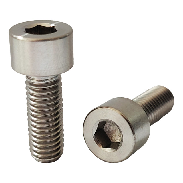 GR5 Titanium Bolts M8*25mm High Strength Cylindrical Head Hex Socket Bolts Factory Price Cup Head Allen Screws