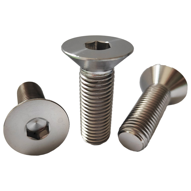 GR5 Titanium Bolts M10*20mm Factory Price Countersunk Head Hex Socket Bolts High Quality Round Head Inner Hex Screws