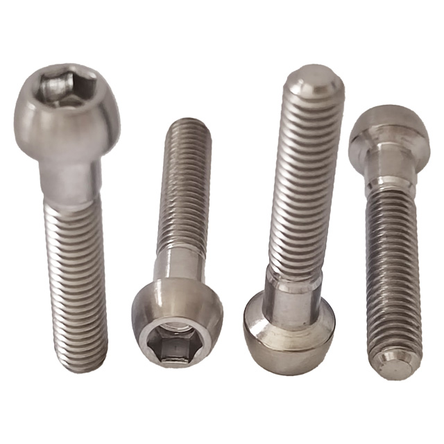 GR5 Titanium Bolts M6*31mm High Strength Tapered Head Hex Socket Bolts Factory Price Conical Head Inner Hex Screws