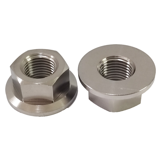 GR5 Titanium Nuts M12*1.5 High Strength Hex Flange Full Thread Nuts Factory Price Right Hand Fastener Nuts