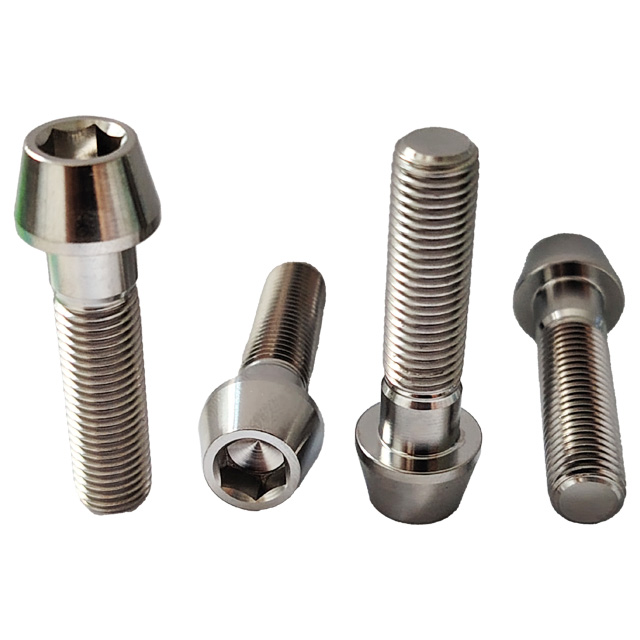 GR5 Titanium Bolts M8 M10 M12 CNC Tapered Head