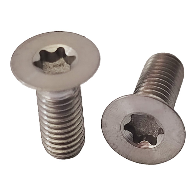 GR5 Titanium Bolts M5*13mm Lightweight Countersunk Head Inner Torx Bolts Factory Price Flat Head Inner Plum Screws