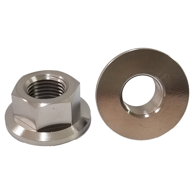 GR5 Titanium Nuts M12*1.5 High Strength Hex Flange Full Thread Nuts Factory Price Right Hand Fastener Nuts