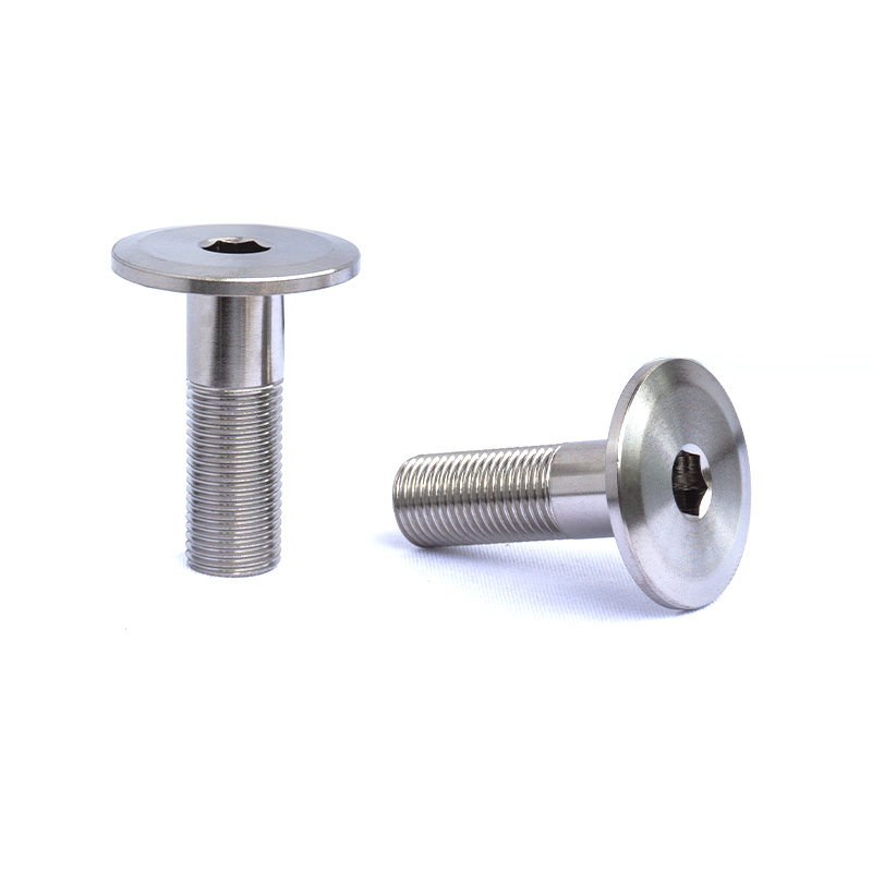 GR5 Titanium Bolts M10*1*33mm Factory Price Large Flat Head Hex Socket Hollow Bolts High Quality Thin Round Head Allen Screw