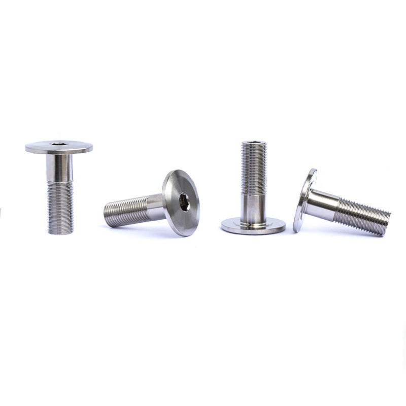GR5 Titanium Bolts M10*1*33mm Factory Price Large Flat Head Hex Socket Hollow Bolts High Quality Thin Round Head Allen Screw