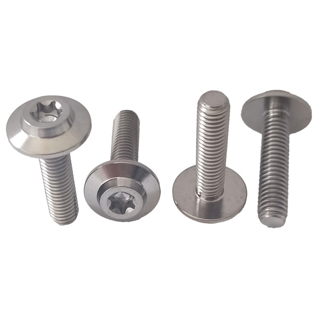 GR5 Titanium Bolts M6*25mm Factory Price Umbrella Flange Head Inner Torx Bolts High Quality Taper Flange Head Inner Plum Screws