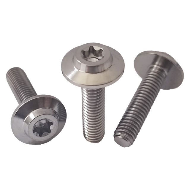 GR5 Titanium Bolts M6*25mm Factory Price Umbrella Flange Head Inner Torx Bolts High Quality Taper Flange Head Inner Plum Screws